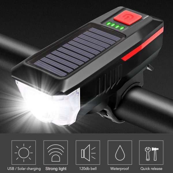 Luz LED 350lm y bocina 120db