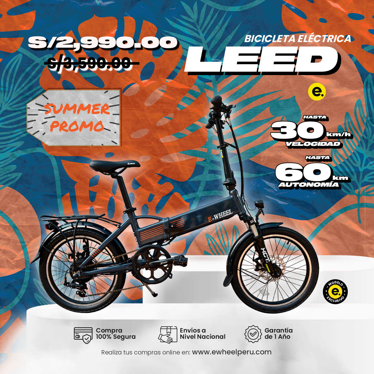Bicicleta plegable eléctrica Movimento MILAN – Bike House Peru